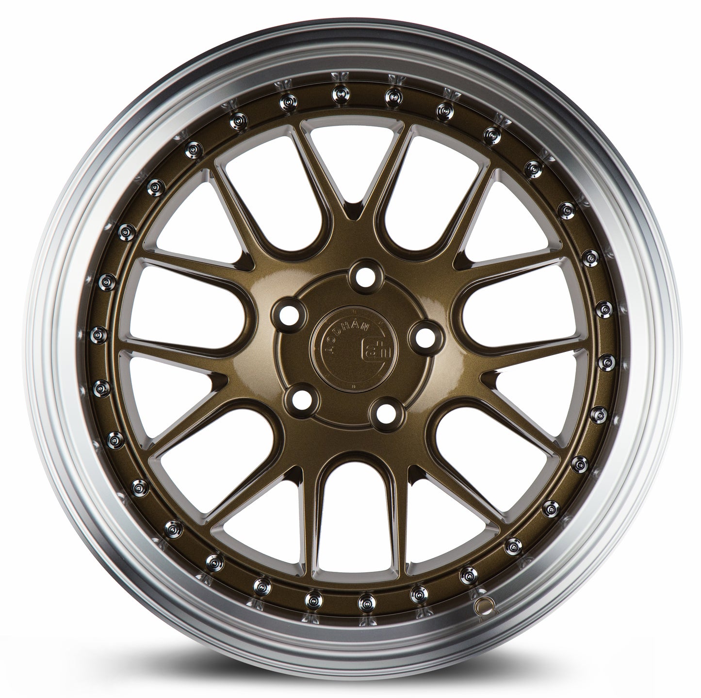 Aodhan DS06 19x11 big fat lip bronze 5x114.3 wheel ET22 stance