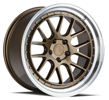 Aodhan DS06 19x9.5 wheel 5x114.3 Bronze /Machined Lip Deep Dish Rim