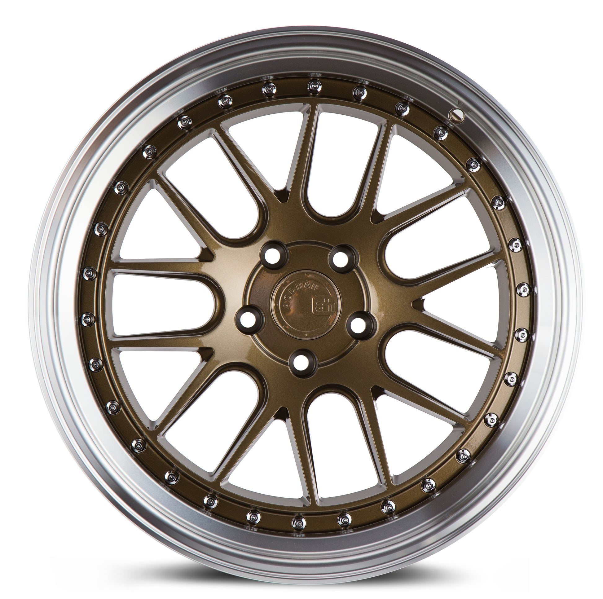 Aodhan DS06 19x9.5 big fat lip bronze 5x114.3 wheel ET15 stance