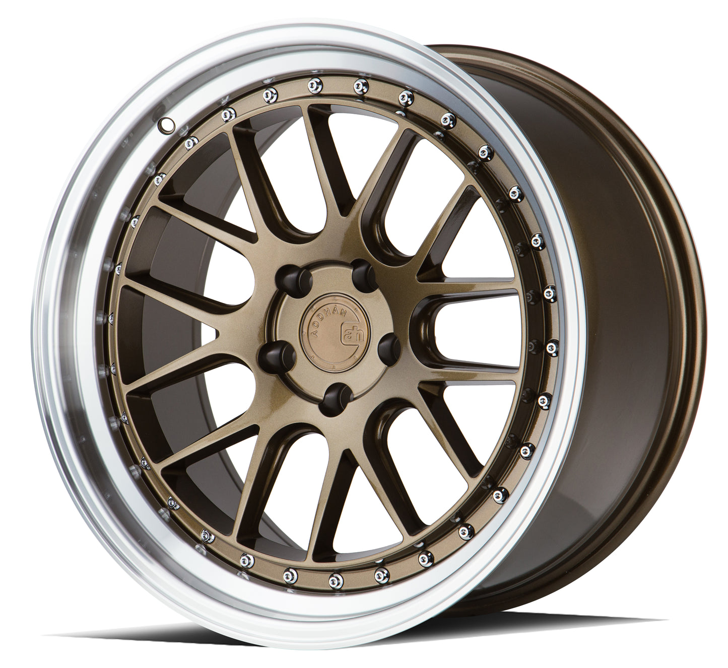Aodhan DS06 19x9.5 rim deep dish bronze 5X4.5 wheel ET22 Hellaflushed