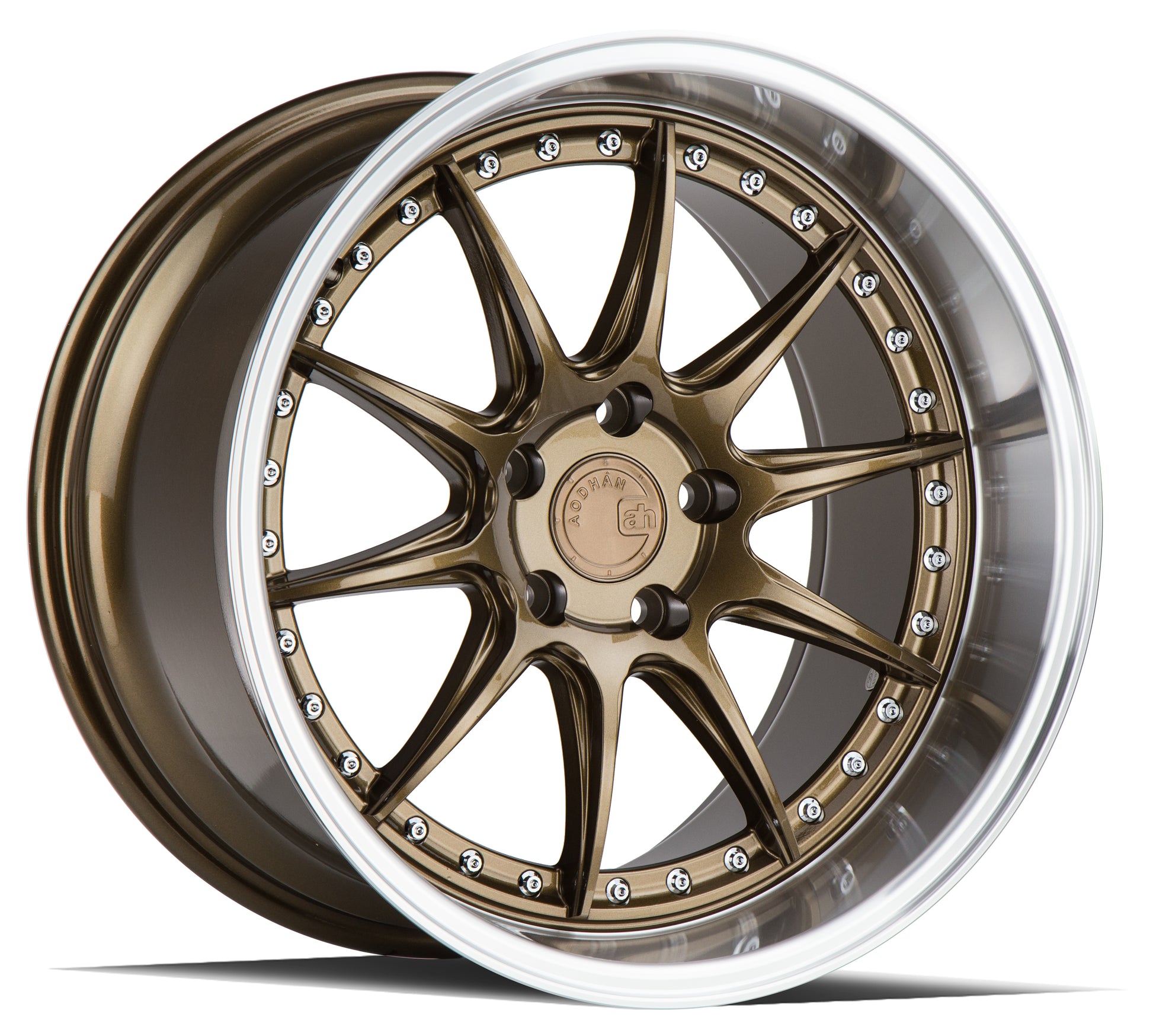 Aodhan DS07 18x10.5 wheel 5x114.3 Bronze / Machined Lip Deep Dish Rim