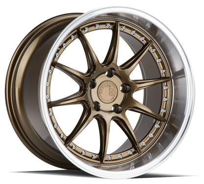 Aodhan DS07 18x10.5 wheel 5x114.3 Bronze / Machined Lip Deep Dish Rim