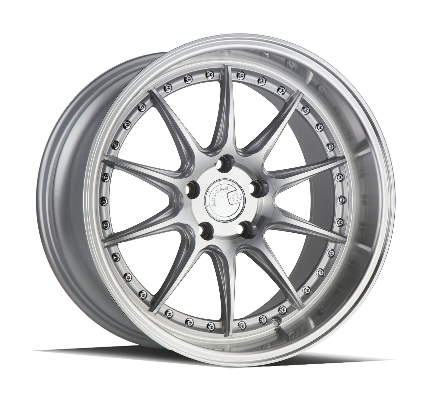 Aodhan DS07 18x10.5 wheel 5x114.3 Silver / Machined Face Deep Dish Rim