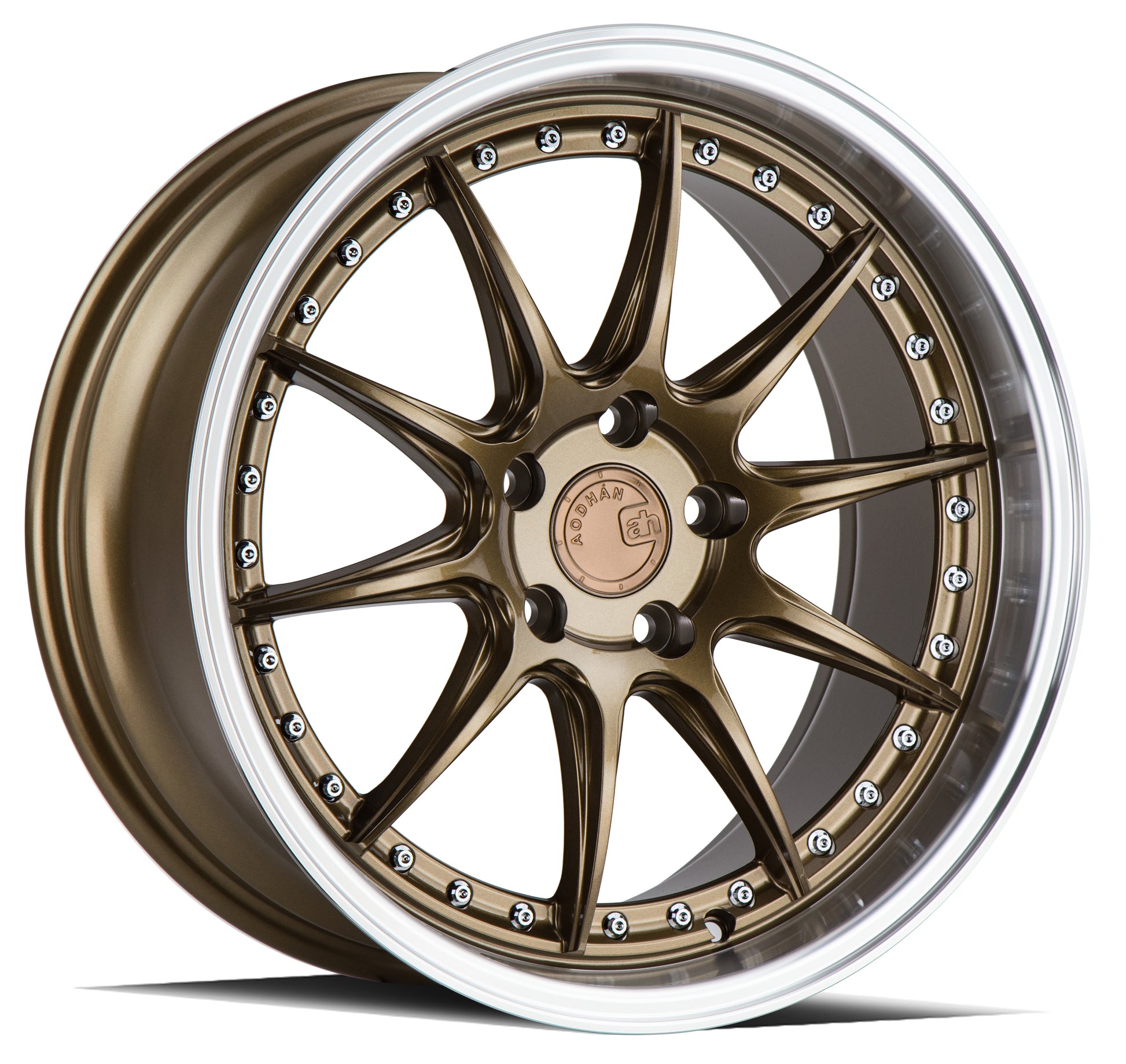 Aodhan DS07 18x8.5 wheel 5x100 Bronze / Machined Lip Deep Dish Rim