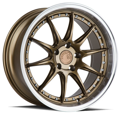 Aodhan DS07 18x8.5 wheel 5x100 Bronze / Machined Lip Deep Dish Rim