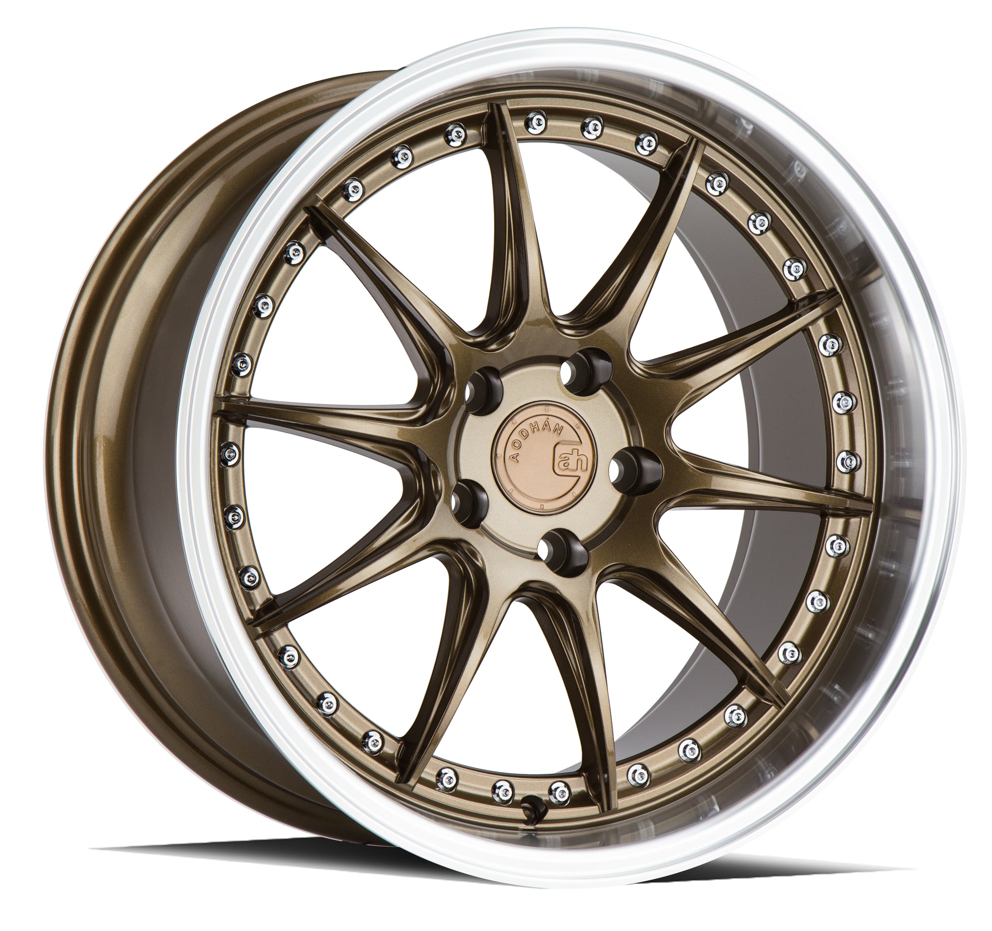 Aodhan DS07 18x9.5 wheel 5x100 Bronze / Machined Lip Deep Dish Rim