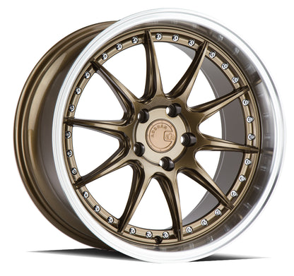 Aodhan DS07 18x9.5 wheel 5x100 Bronze / Machined Lip Deep Dish Rim