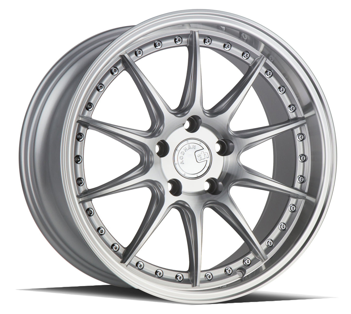 Aodhan DS07 18x9.5 wheel 5x114.3 Silver / Machined Face Deep Dish Rim