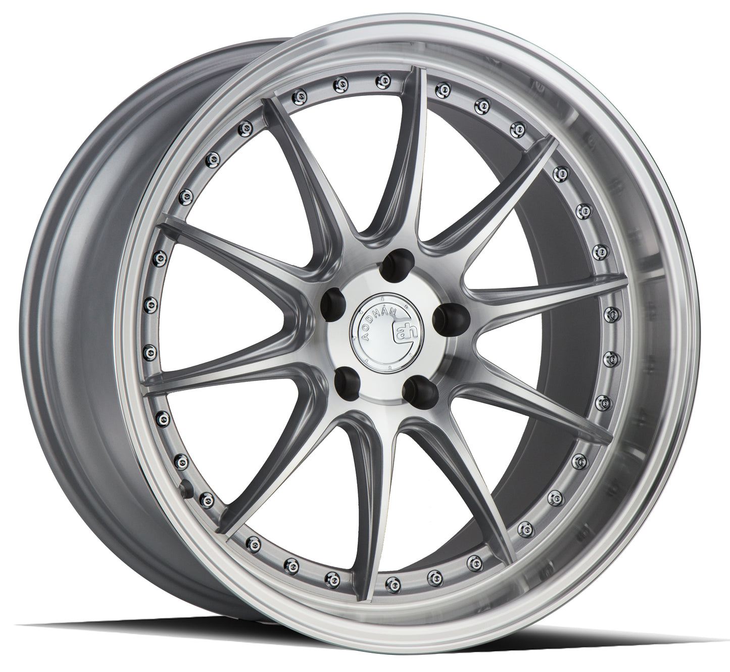 Aodhan DS07 19x9.5 wheel 5x114.3 Silver / Machined Face Deep Dish Rim