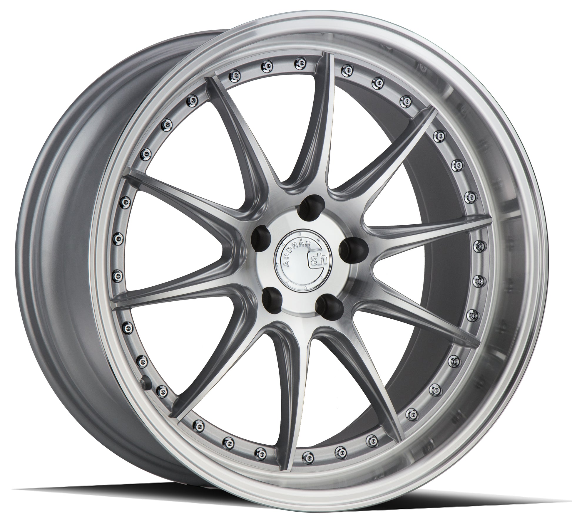 Aodhan DS07 19x9.5 wheel 5x114.3 Silver / Machined Face Deep Dish Rim