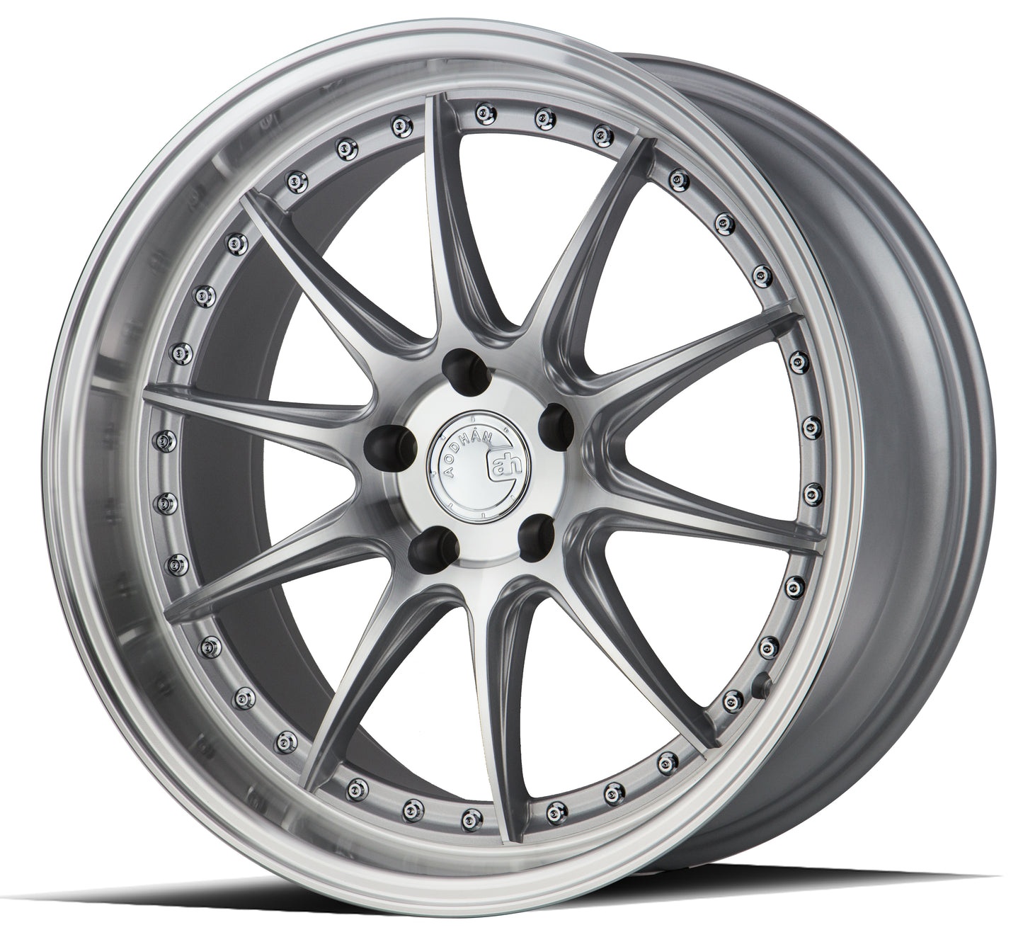 Aodhan DS07 19x9.5 rim deep dish silver 5X4.5 wheel ET22 Hellaflushed