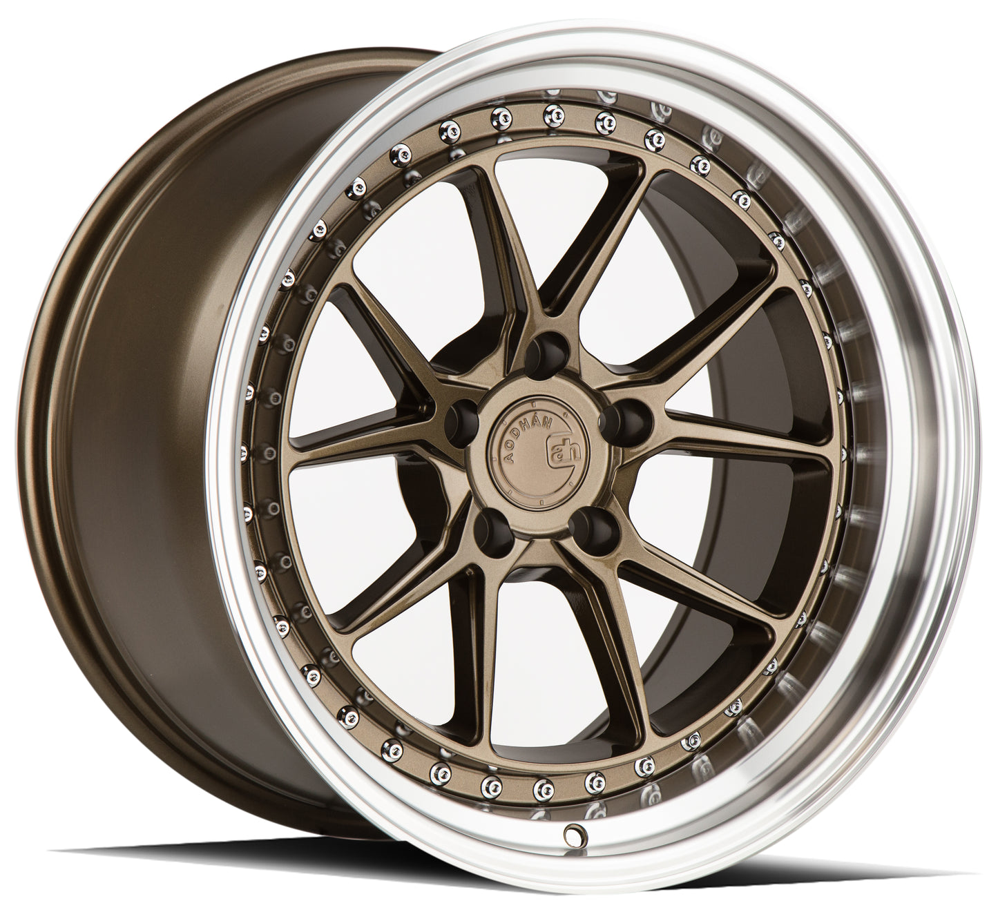 Aodhan DS08 18x10.5 wheel 5x114.3 Bronze / Machined Lip Semi Forged Rim