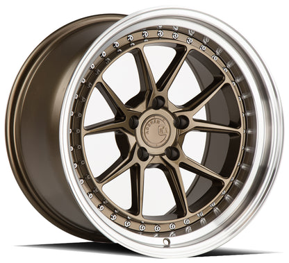 Aodhan DS08 18x10.5 wheel 5x114.3 Bronze / Machined Lip Semi Forged Rim