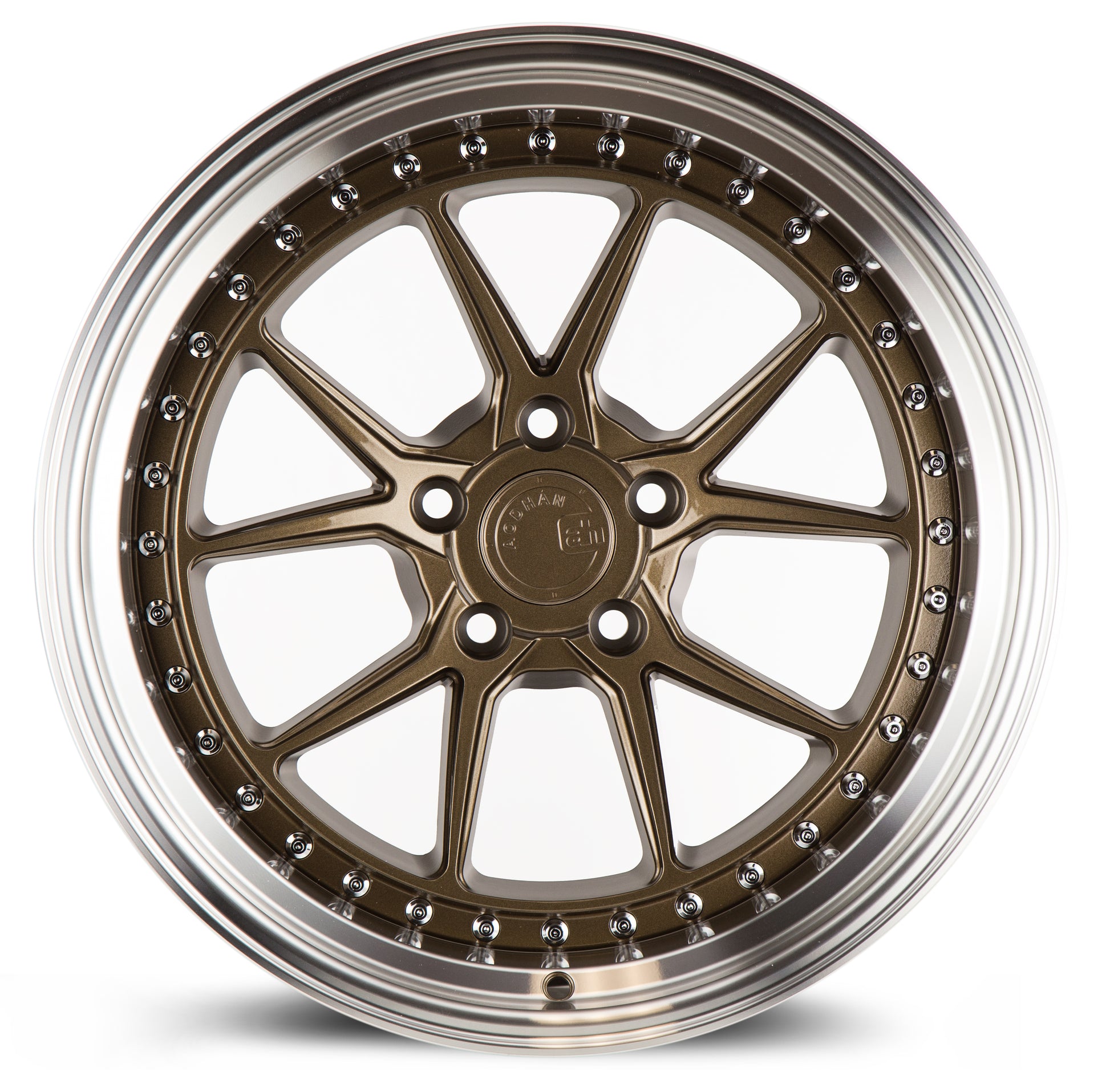 Aodhan DS08 18x10.5 semi forged bronze 5x114.3 wheel ET22 stance