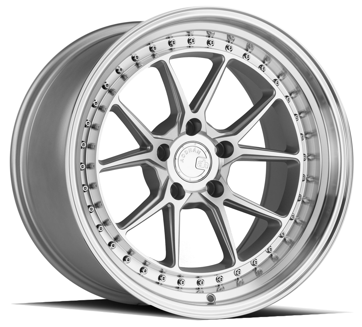 Aodhan DS08 18x10.5 wheel 5x114.3 Silver / Machined Semi Forged Rim