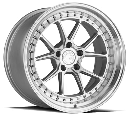 Aodhan DS08 18x10.5 wheel 5x114.3 Silver / Machined Semi Forged Rim