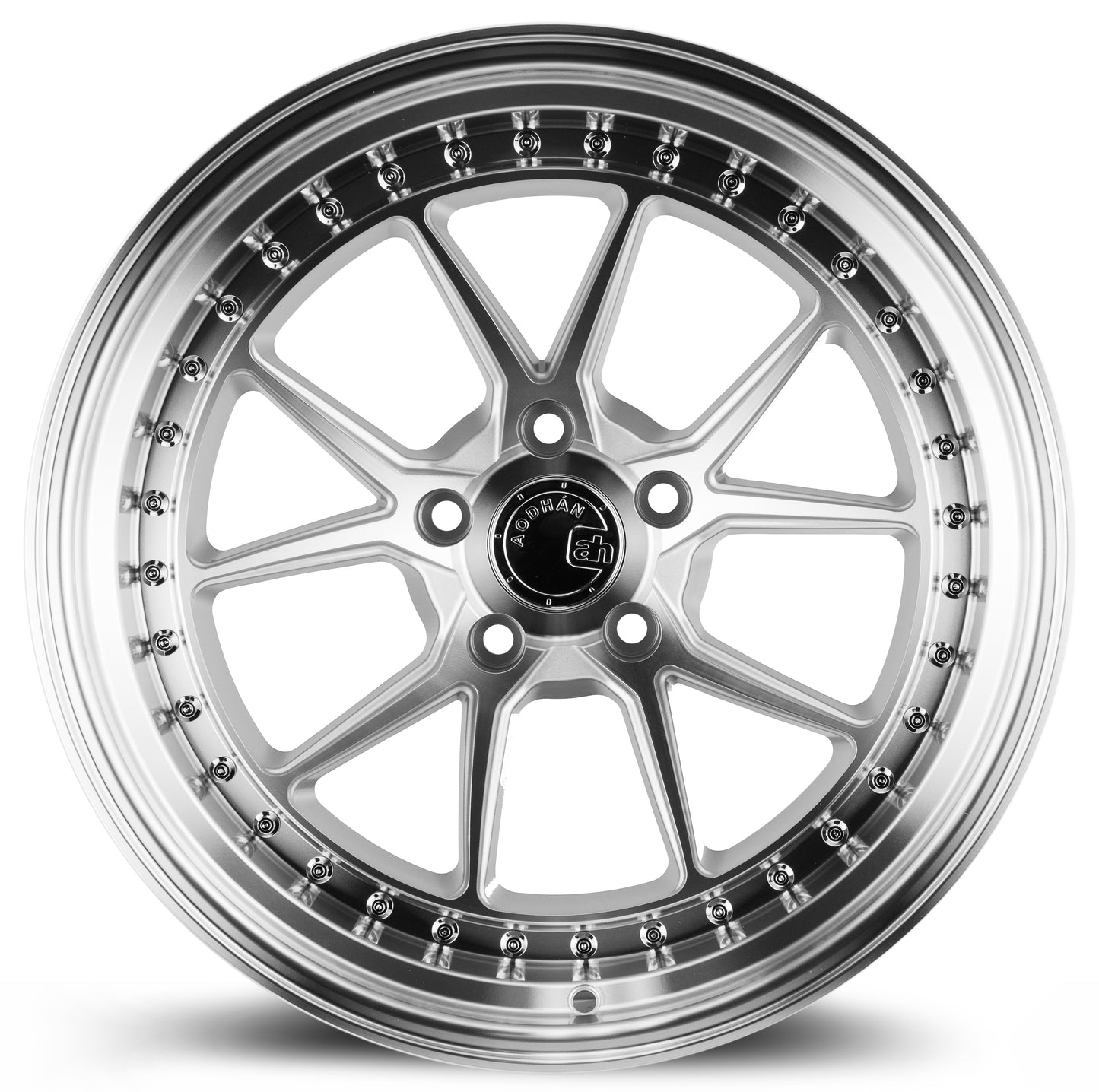 Aodhan DS08 18x10.5 semi forged silver 5x114.3 wheel ET15 stance