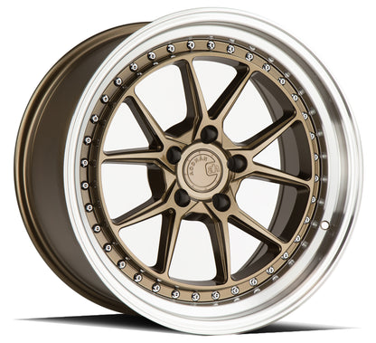 Aodhan DS08 18x8.5 wheel 5x100 Bronze / Machined Lip Semi Forged Rim