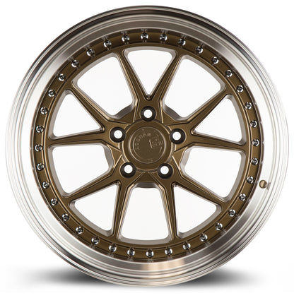 Aodhan DS08 18x8.5 semi forged bronze 5x120 wheel ET35 stance