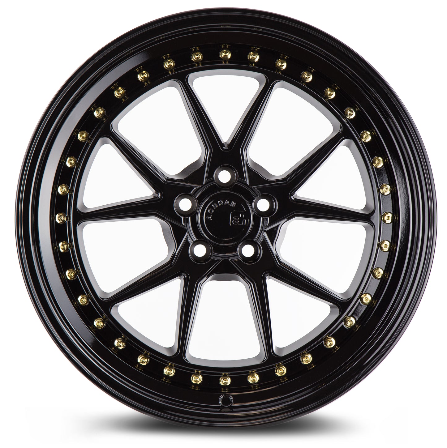 Aodhan DS08 18x8.5 big fat lip black 5x114.3 wheel ET35 stance