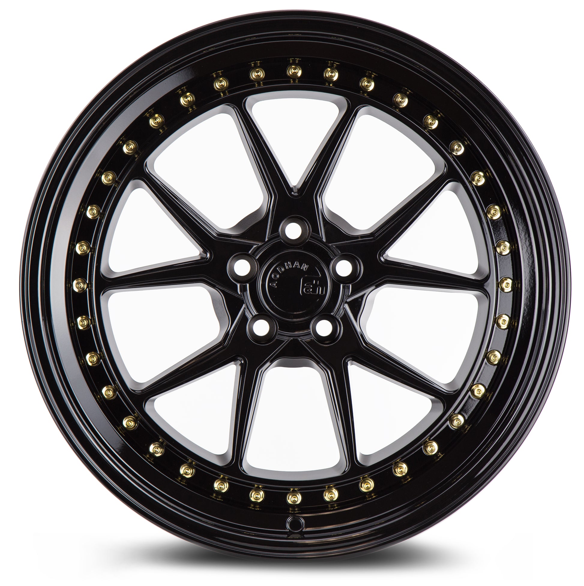 Aodhan DS08 18x8.5 big fat lip black 5x114.3 wheel ET35 stance