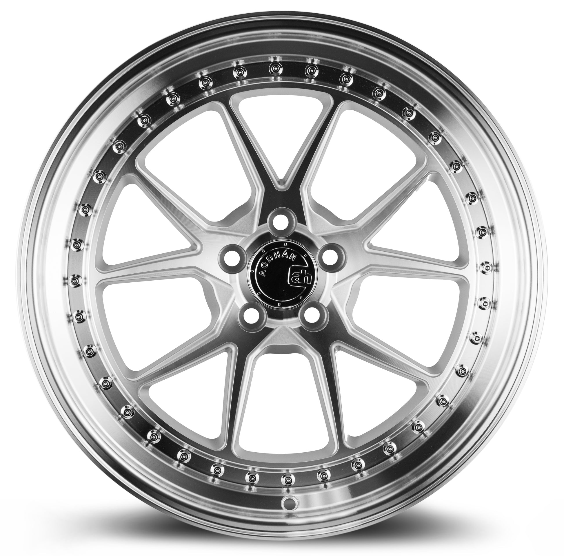 Aodhan DS08 18x8.5 big fat lip silver 5x100 wheel ET35 stance