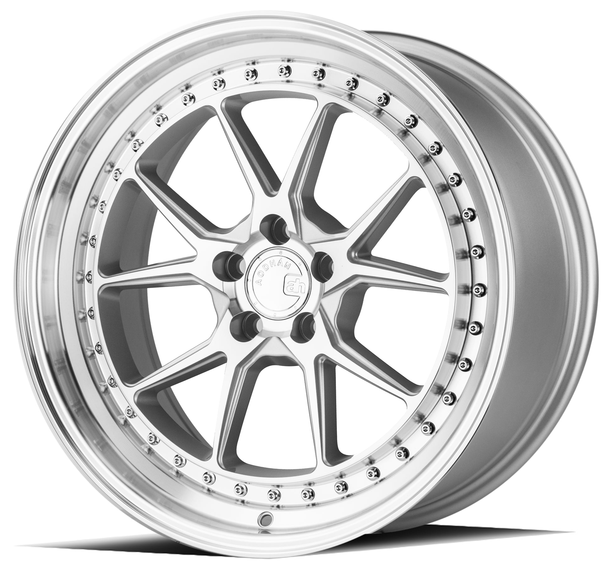 Aodhan DS08 18x8.5 rim deep dish silver 5X4.5 wheel ET35 Hellaflushed