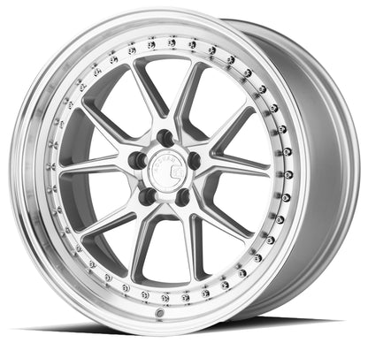 Aodhan DS08 18x8.5 rim deep dish silver 5X4.5 wheel ET35 Hellaflushed