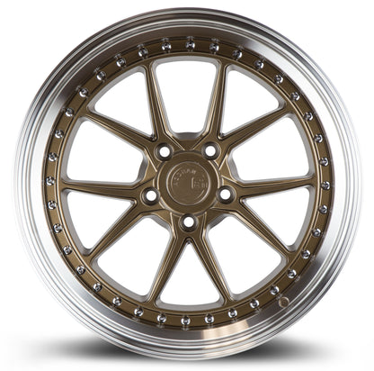 Aodhan DS08 19x11 semi forged bronze 5x114.3 wheel ET22 stance