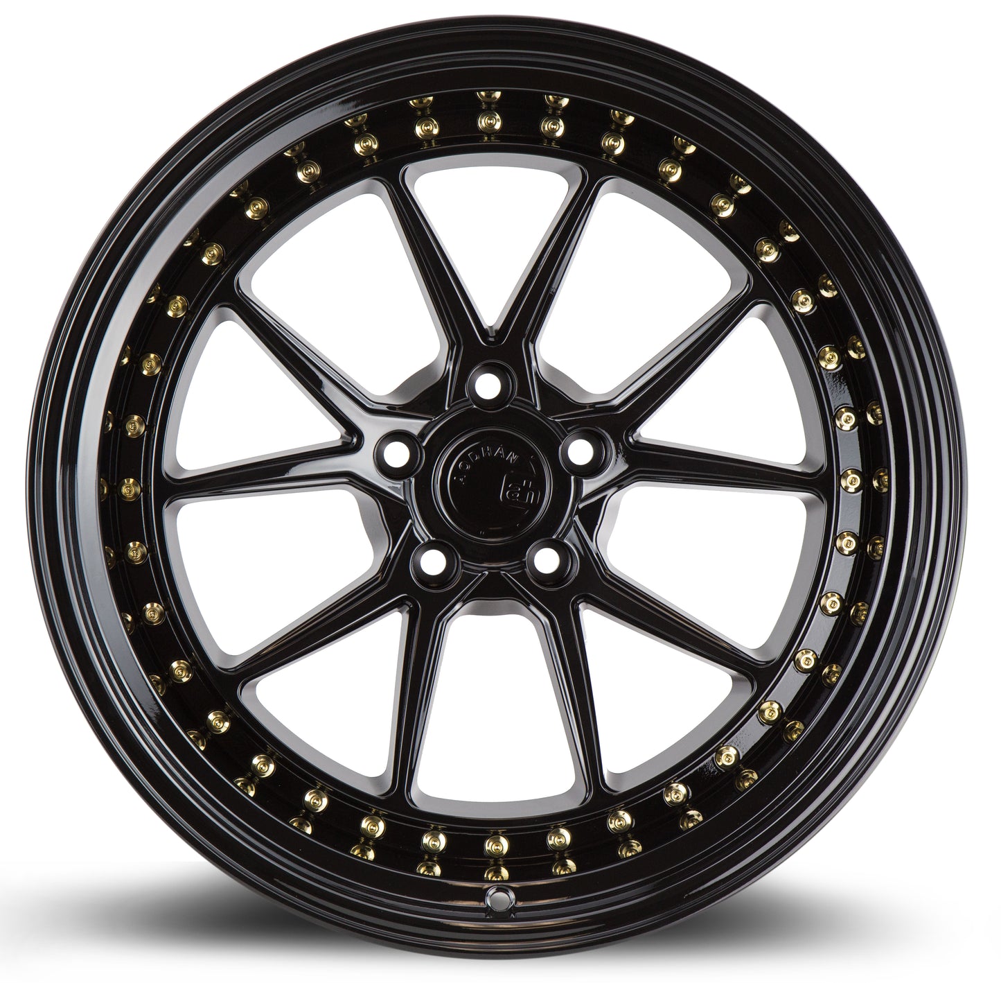 Aodhan DS08 19x11 big fat lip black 5x114.3 wheel ET15 stance