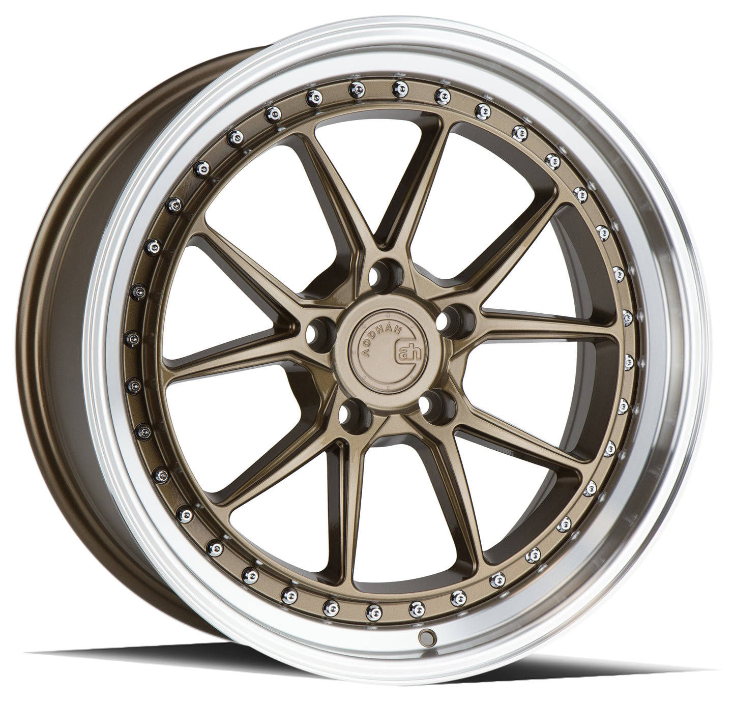 Aodhan DS08 19x8.5 wheel 5x120 Bronze / Machined Lip Semi Forged Rim