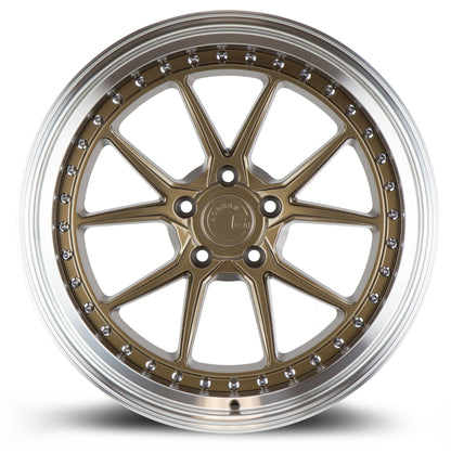 Aodhan DS08 19x8.5 semi forged bronze 5x114.3 wheel ET35 stance