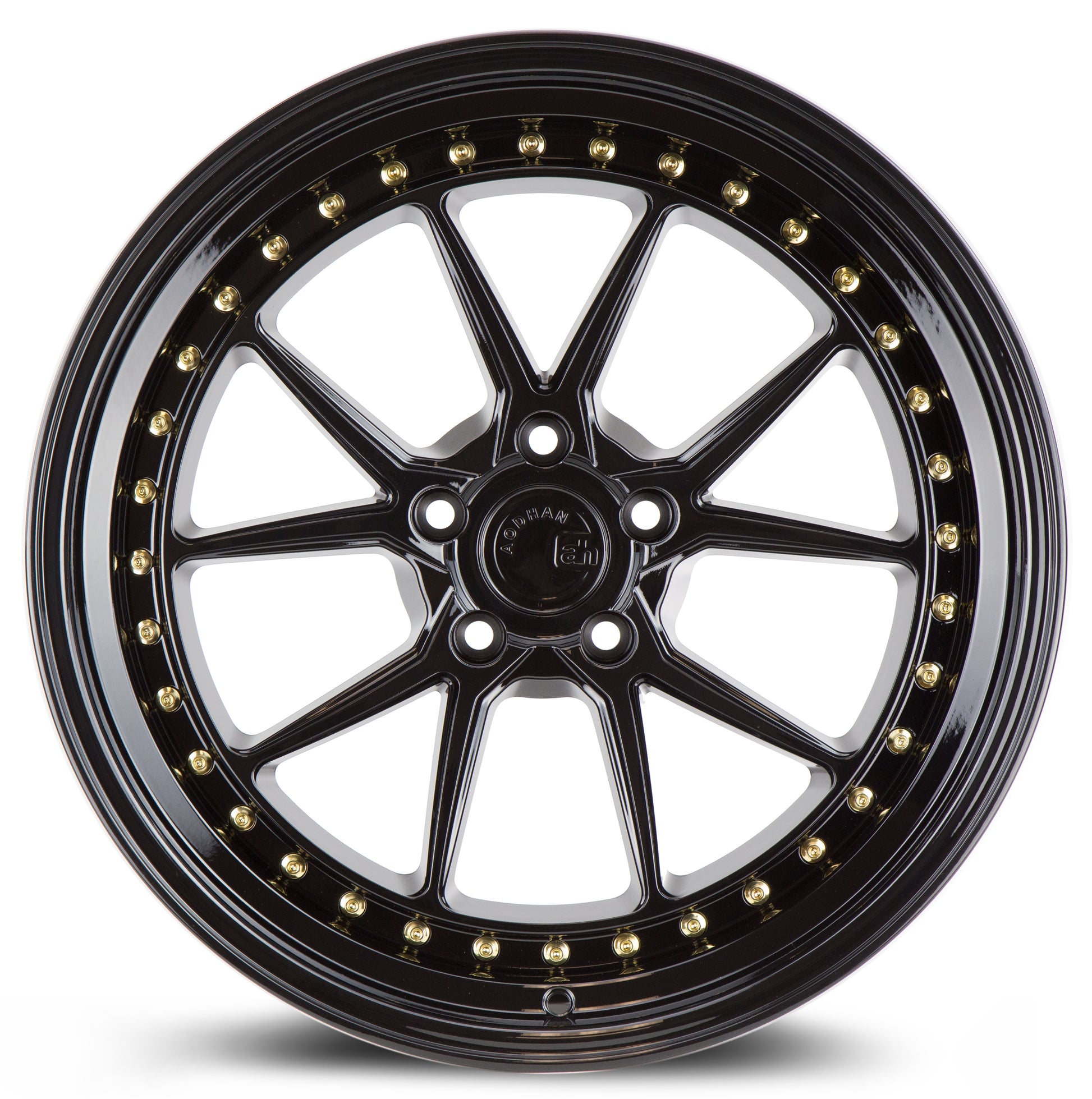 Aodhan DS08 19x8.5 big fat lip black 5x114.3 wheel ET35 stance
