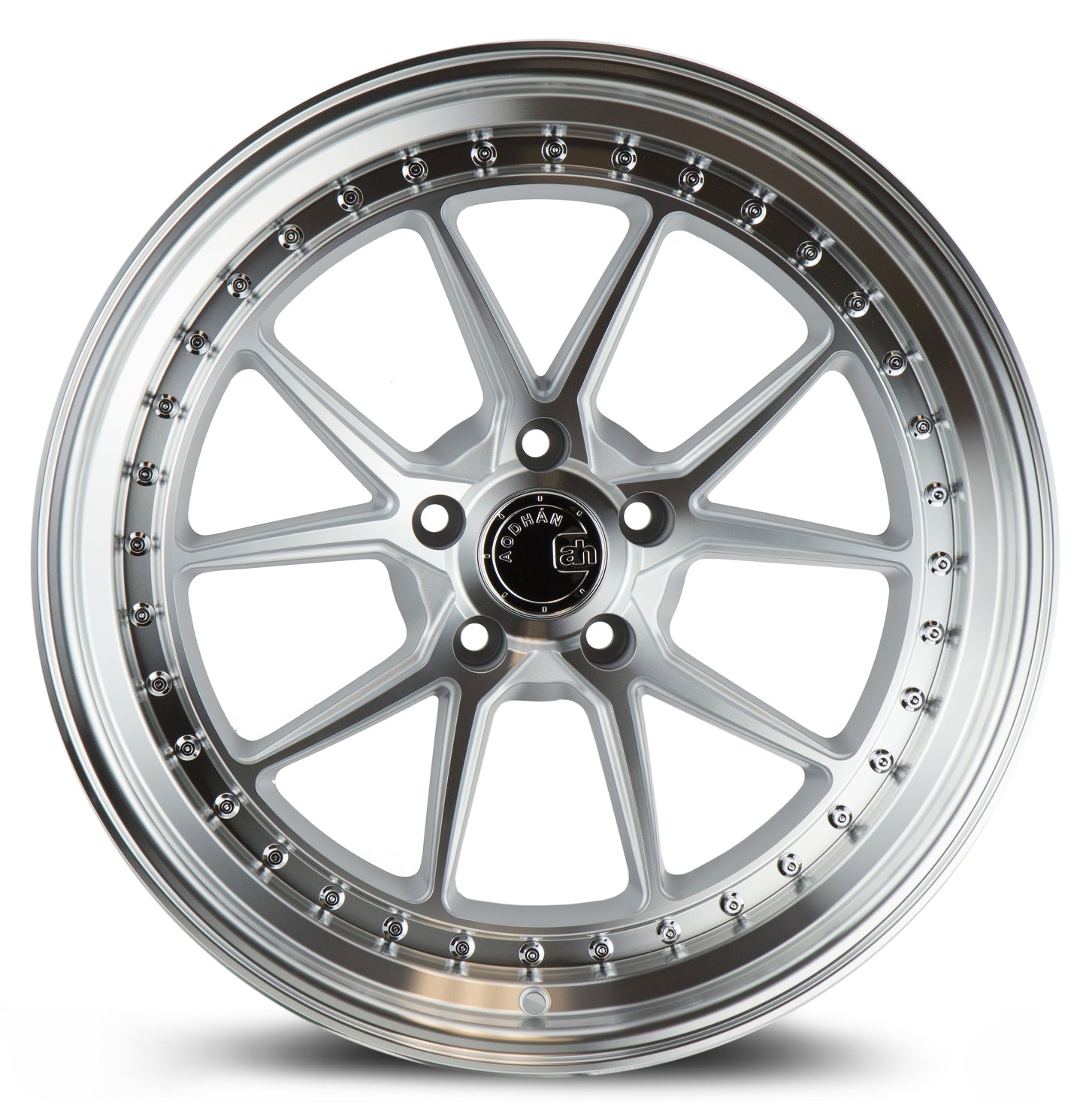 Aodhan DS08 19x8.5 big fat lip silver 5x120 wheel ET35 stance