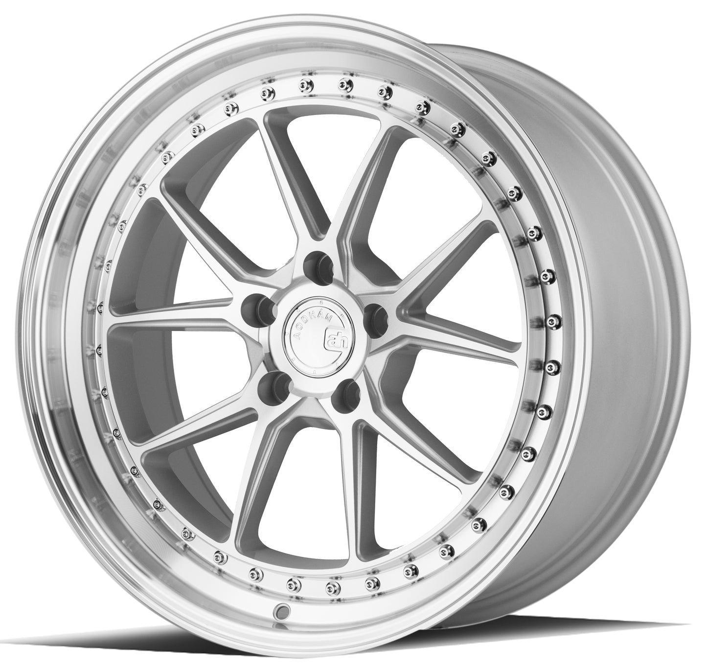 Aodhan DS08 19x8.5 rim deep dish silver 5x120 wheel ET35 Hellaflushed