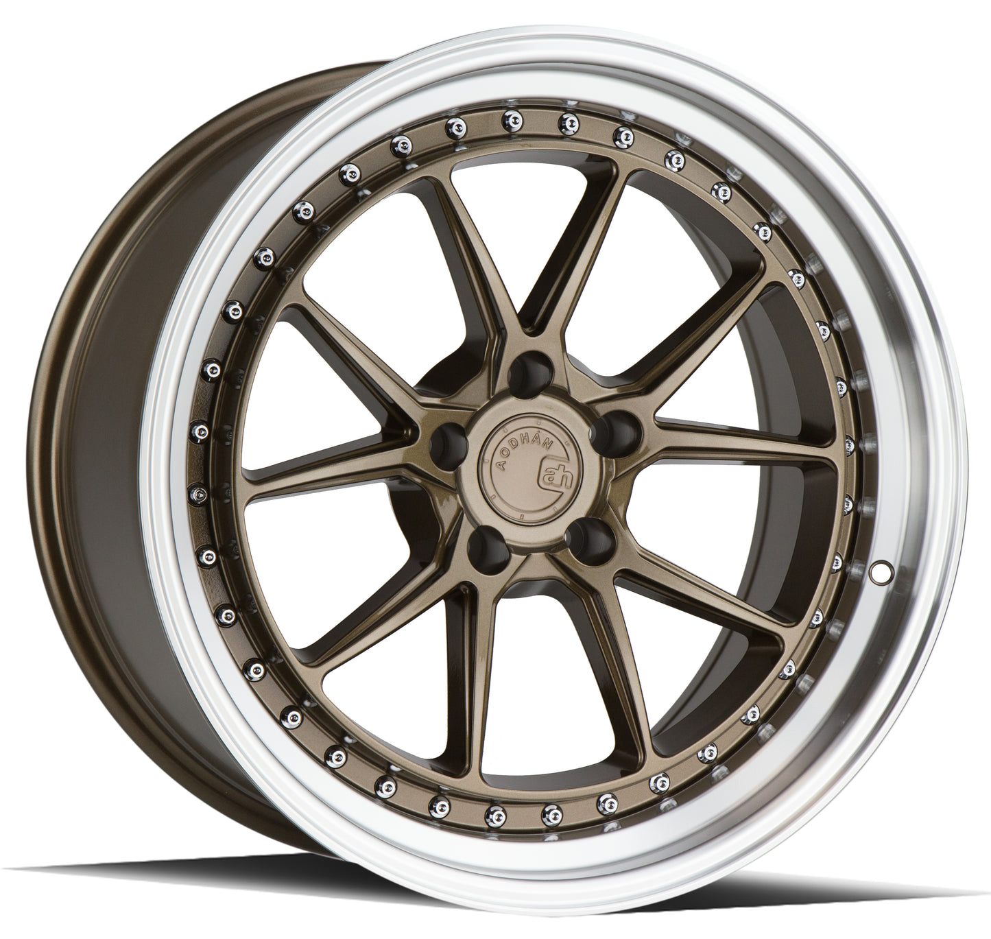 Aodhan DS08 19x9.5 wheel 5x114.3 Bronze / Machined Lip Semi Forged Rim