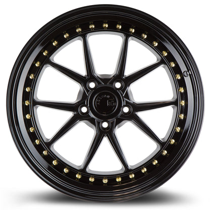 Aodhan DS08 19x9.5 big fat lip black 5x114.3 wheel ET22 stance