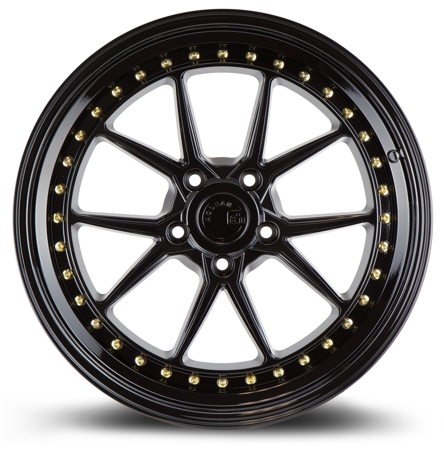 Aodhan DS08 19x9.5 big fat lip black 5x120 wheel ET35 stance