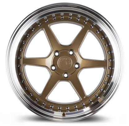 Aodhan DS09 18x10.5 semi forged bronze 5x114.3 wheel ET22 stance