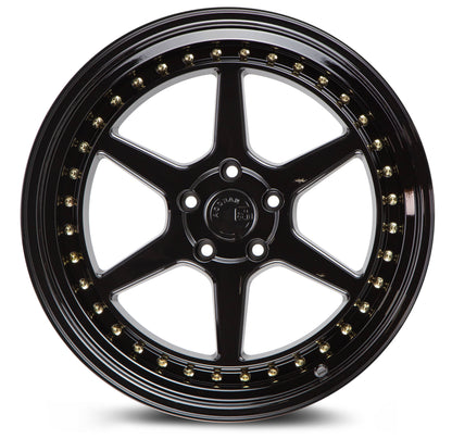 Aodhan DS09 18x10.5 semi forged black 5x114.3 wheel ET15 stance