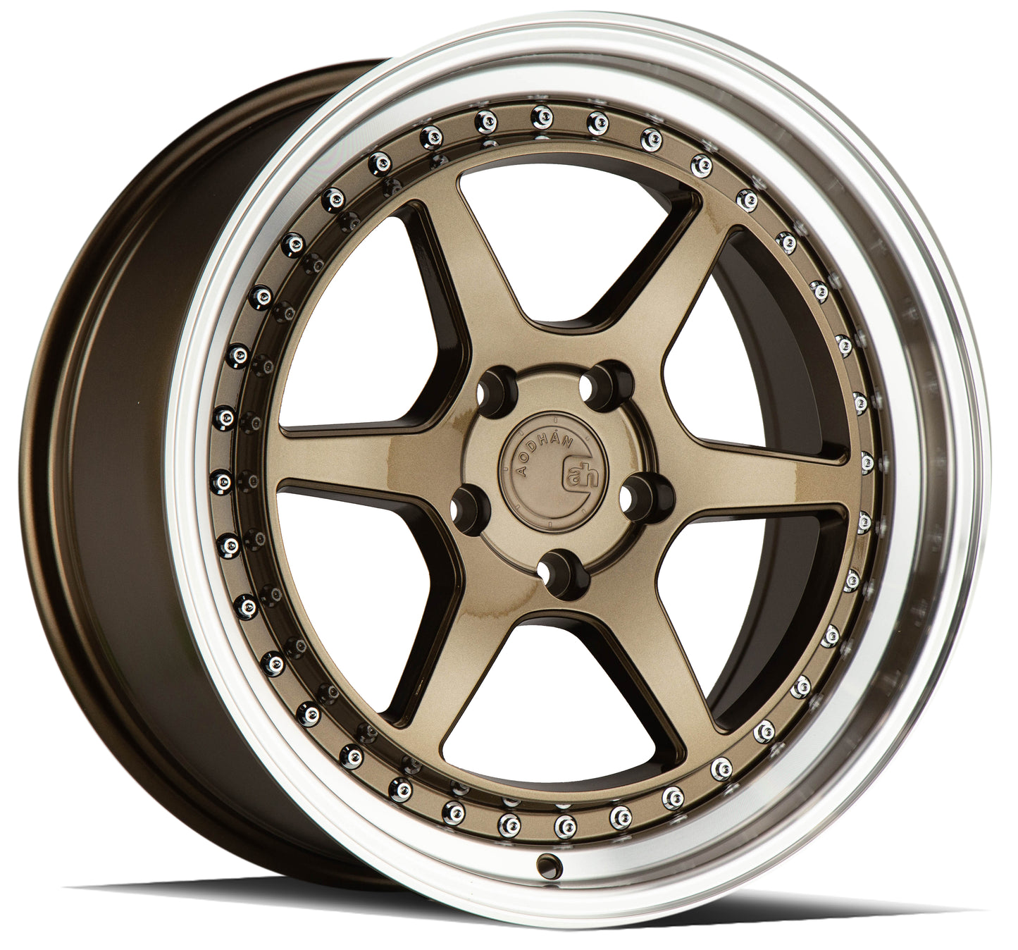 Aodhan DS09 18x8.5 wheel 5x114.3 Bronze /Machined Lip Semi Forged Rim