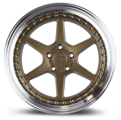 Aodhan DS09 19x9.5 semi forged bronze 5x114.3 wheel ET22 stance