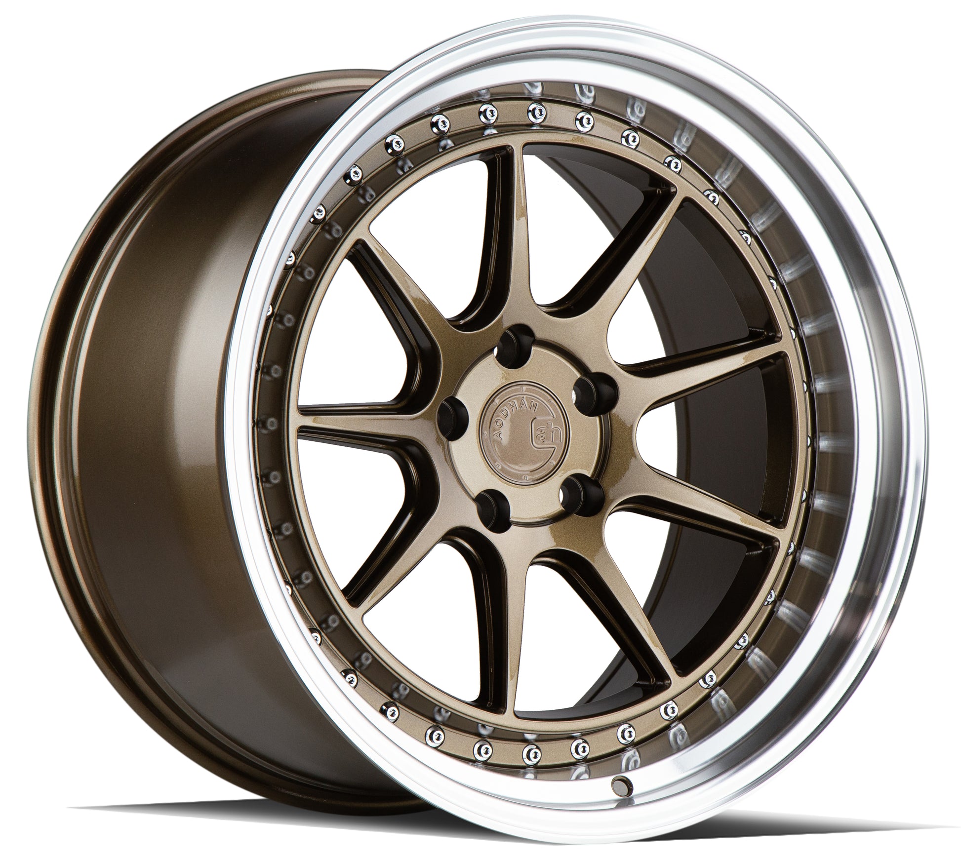 Aodhan DS-X 18x10.5 wheel 5x114.3 Bronze / Machined Lip Semi Forged Rim