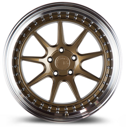Aodhan DS-X 18x10.5 semi forged bronze 5x114.3 wheel ET22 stance
