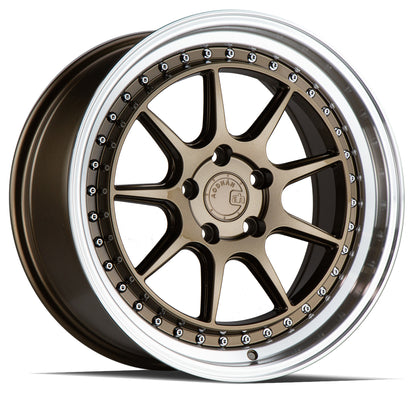 Aodhan DS-X 18x8.5 wheel 5x114.3 Bronze / Machined Lip Semi Forged Rim