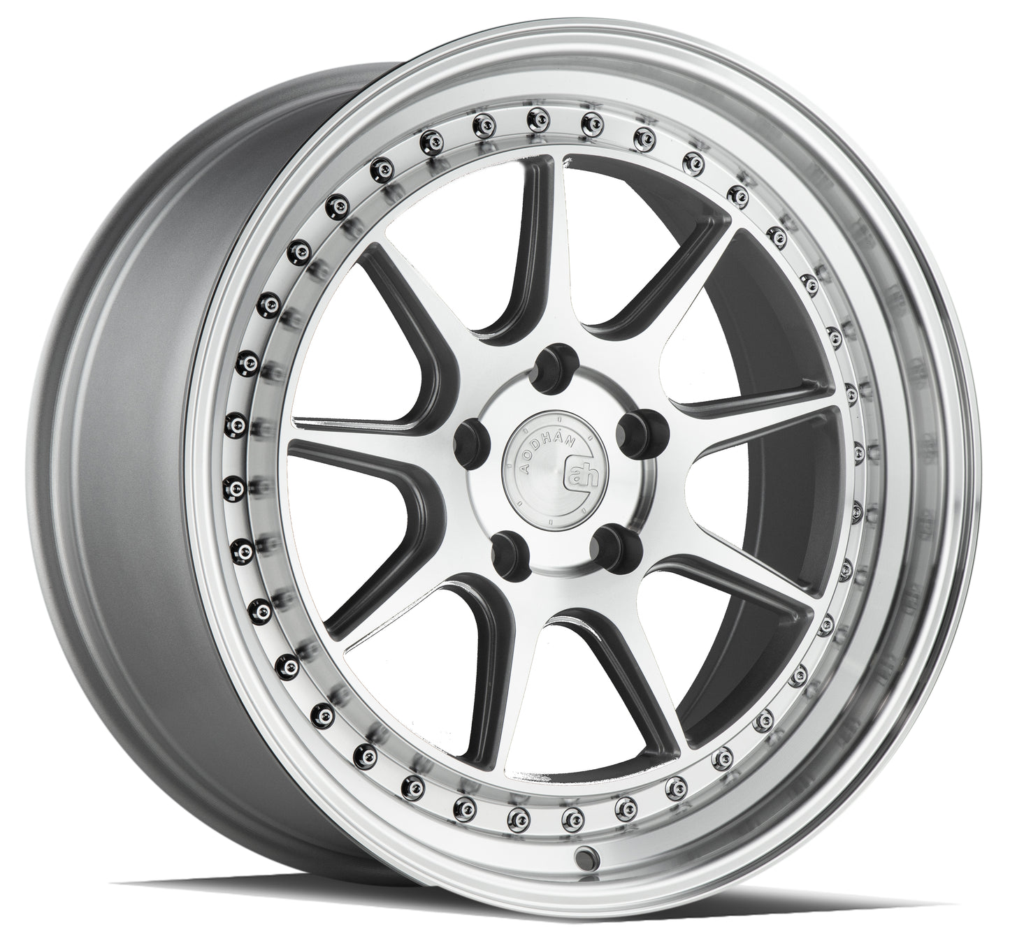 Aodhan DS-X 18x8.5 wheel 5x114.3 Silver / Machined Semi Forged Rim
