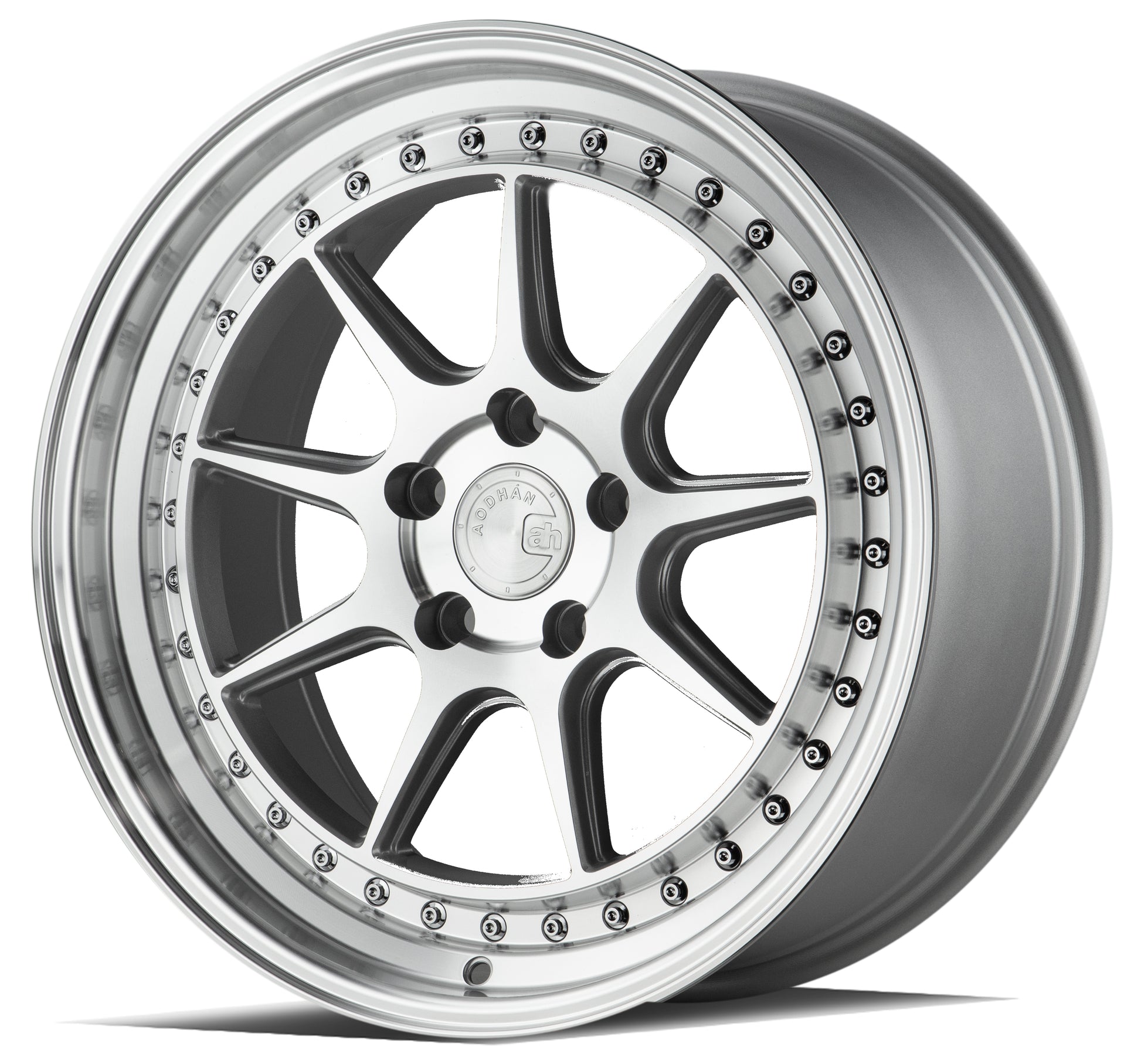 Aodhan DS-X 18x8.5 rim light-weight silver 5x100 wheel ET35 Hellaflushed