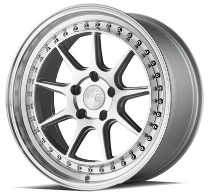 Aodhan DS-X 18x8.5 rim light-weight silver 5X4.5 wheel ET35 Hellaflushed