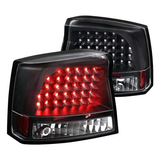 Spec-D 05-08 Dodge Charger LED Tail Lights Black