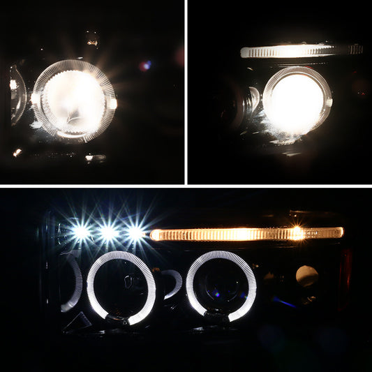 1994-2001 Dodge Ram 3500 Halo Projector Spec-D Headlights Black